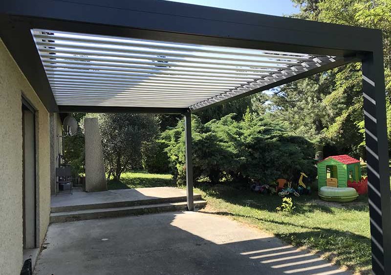 Pose pergola lames orientables Valence Drôme