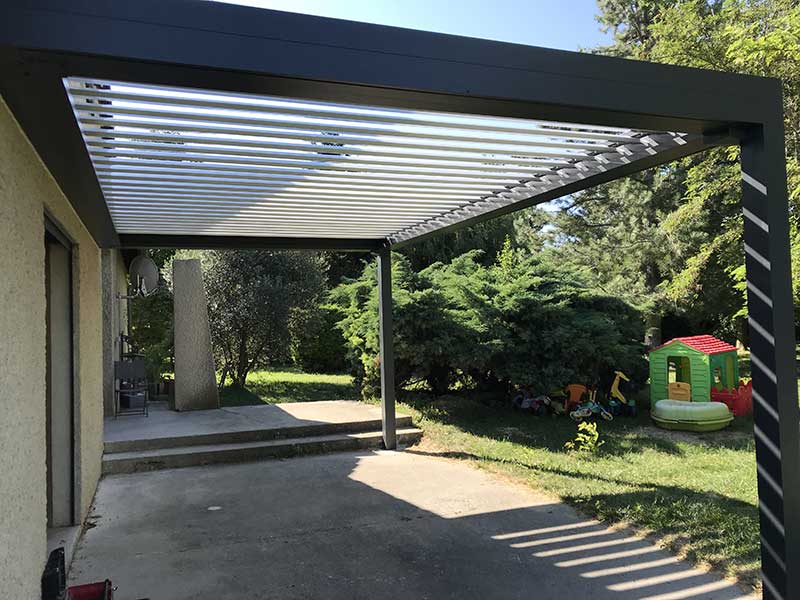 Pose pergola lames orientables Valence Drôme